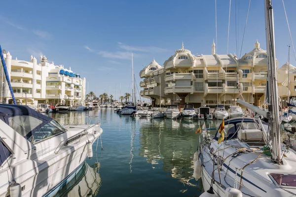 Benalmadena Spanyolország 2019 Szeptember Benalmadena Port Luxury Puerto Marina Malaga — Stock Fotó