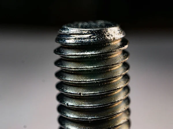 Een Metalen Bout Wazig Verloop Achtergrond — Stockfoto
