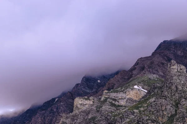 Rocce Ricoperte Una Fitta Nebbia Nel Parco Nazionale Del Gran — Foto Stock
