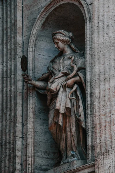 Plano Vertical Los Detalles Estatua Basílica San Pietro Ciudad Del — Foto de Stock