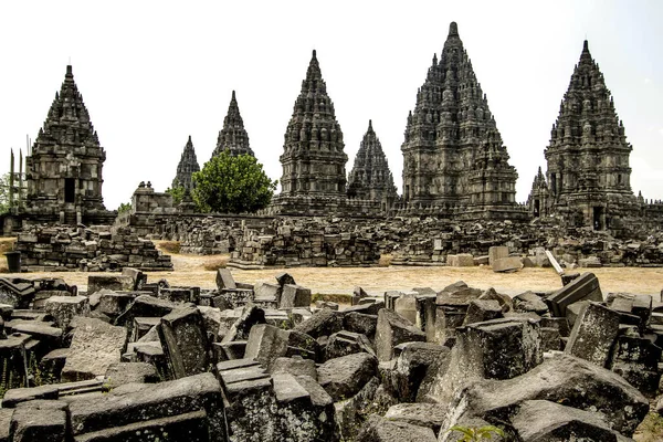 Templo Prambanan Cerca Provincia Yogyakarta Isla Java Indonesia — Foto de Stock