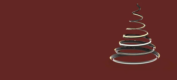 Прекрасна Різдвяна Листівка Візуалізацією Ялинки — стокове фото