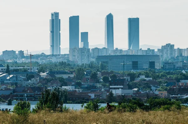 Closeup Shot Cuatro Torres Business Area Madrid Spain — Stock Photo, Image