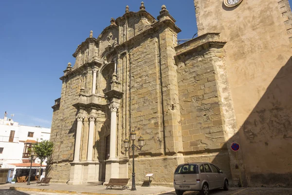 Tarifa スペイン 2020年10月23日 スペインのコスタ 聖マタイ教会 タリファ アンダルシア マテオの正面ファサード — ストック写真