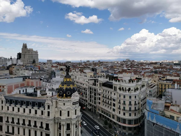 Madrid Španělsko Července 2021 Úchvatný Výhled Madridskou Architekturu Terasy Circulo — Stock fotografie