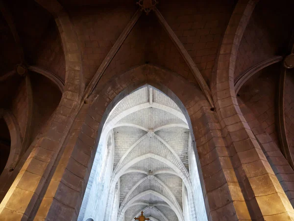 Bela Imagem Abóbada Catedral Gótica Chamada Notre Dame Assomption Clermont — Fotografia de Stock