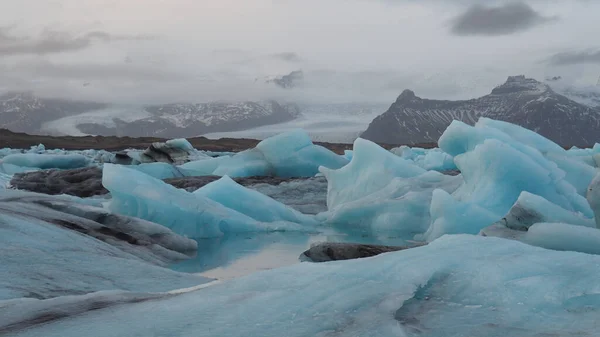 Úžasný Výhled Ledovcovou Lagunu Jokulsarlon Islandu — Stock fotografie