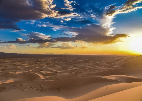 Sunrise Sunset Always Amazing See Souther Mongolia Place Called Gobi — Stock Photo, Image