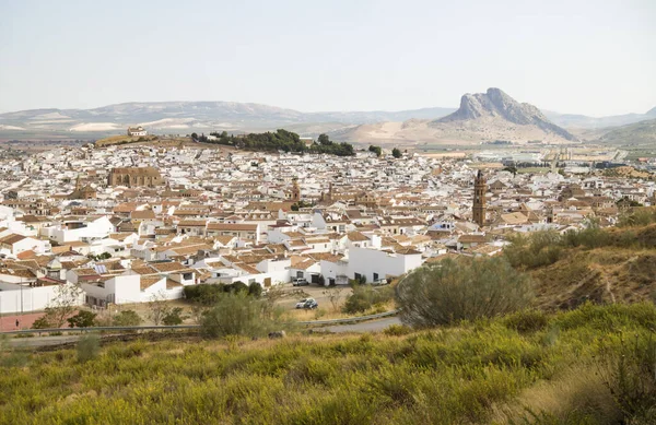 Μια Antequera Ισπανία Πανοραμική Θέα Του Ανδαλουσιανού Χωριού Antequera Επαρχία — Φωτογραφία Αρχείου