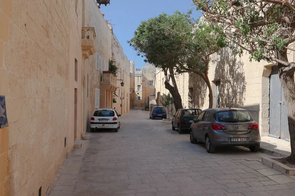 Mdina Malta Julho 2021 Uma Rua Mdina Antiga Capital Malta — Fotografia de Stock