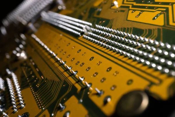 Macro Shot Old Mainboard — Stock Photo, Image