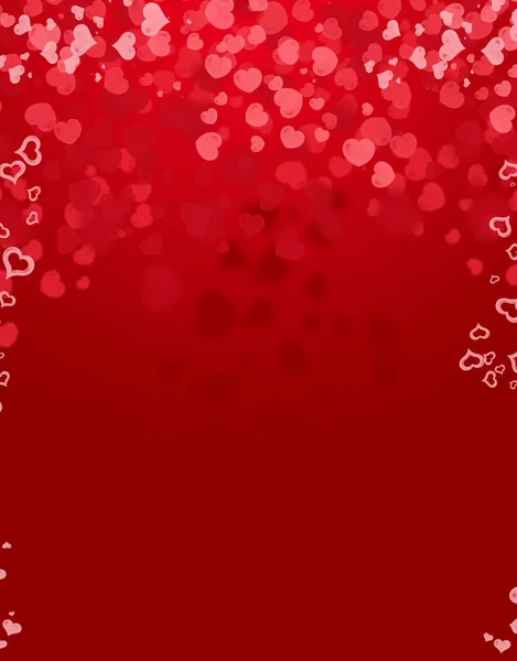 Illustration Heart Shapes Red Background — Stock Photo, Image
