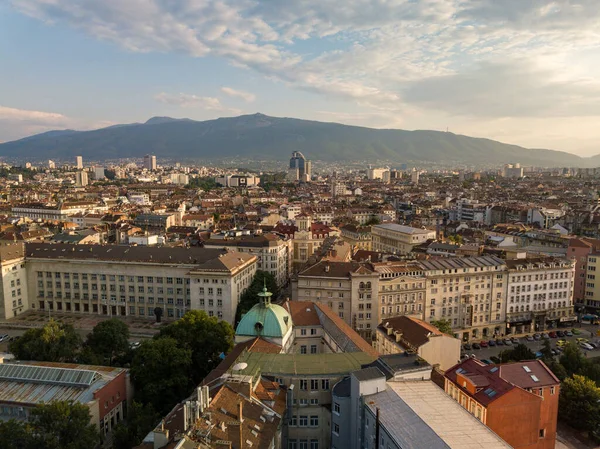 Вид Воздуха Прекрасный Городской Пейзаж Софии Болгария — стоковое фото