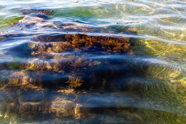 Розташування Чудових Хвилястих Вод Нумани Італія Невеличкими Рослинами Внизу — стокове фото