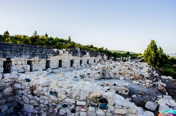 Scenic View Stone Ruins Bright Clear Sky — Stock Photo, Image