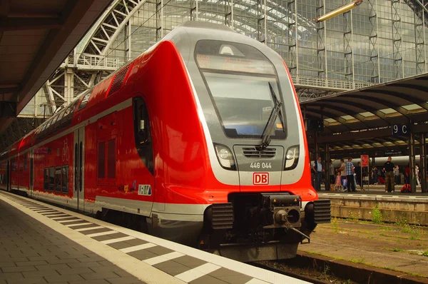 Frankfurt Alemanha Agosto 2021 Trem Regional Está Pronto Para Partir — Fotografia de Stock