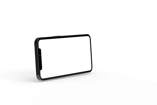 Rendering Uno Smartphone Isolato Uno Sfondo Bianco — Foto Stock