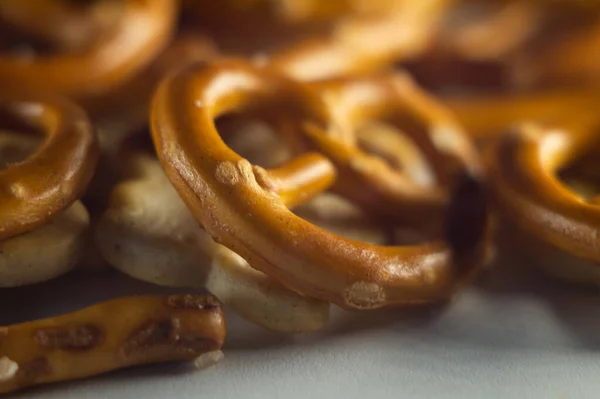 Closeup Pile Pretzels Selected Focus — Stock Photo, Image