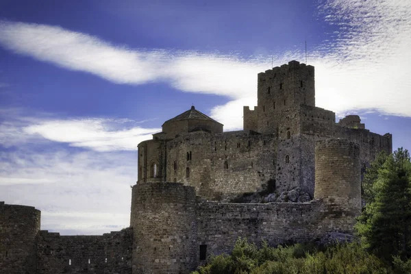 Eine Nahaufnahme Des Schlosses Von Loarre Loarre Spanien — Stockfoto