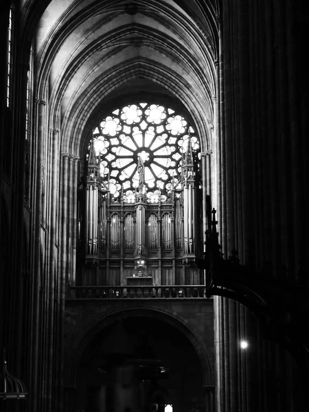 Bella Foto Della Volta Della Cattedrale Gotica Chiamata Notre Dame — Foto Stock