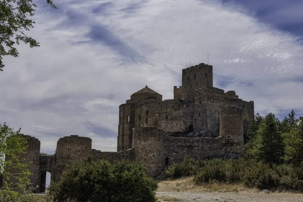 Eine Nahaufnahme Des Schlosses Von Loarre Loarre Spanien — Stockfoto