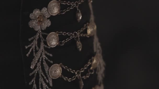 Siyah Arka Planda Güzel Mücevherler — Stok video