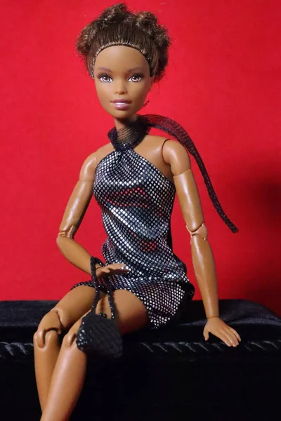 Greenville United States Aug 2021 Boneka Barbie Berambut Cokelat Mainan — Stok Foto