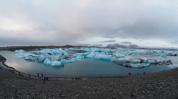 Uma Vista Incrível Lagoa Glaciar Jokulsarlon Islândia — Fotografia de Stock