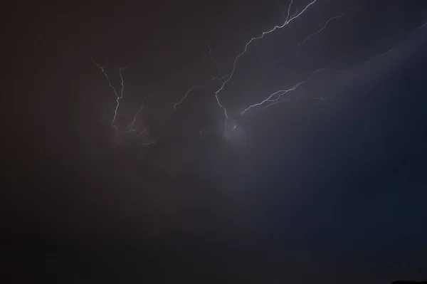 Dark Lightning Sky Background — Stock Photo, Image