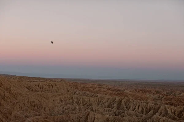 The Anza-Borrego Desert Park (Fonts Point) in southern California, United States during sunset