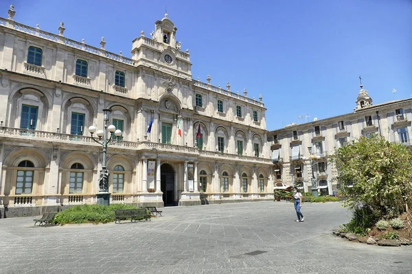 Catania Italia 2021 Primer Plano Del Exterior Del Edificio Histórico — Foto de Stock