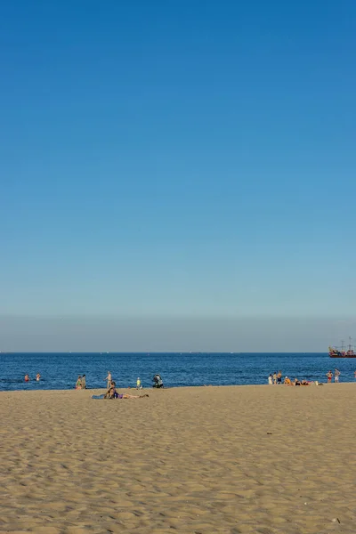 Sopot Pologne Juin 2021 Coucher Soleil Sur Plage Sopot Pologne — Photo