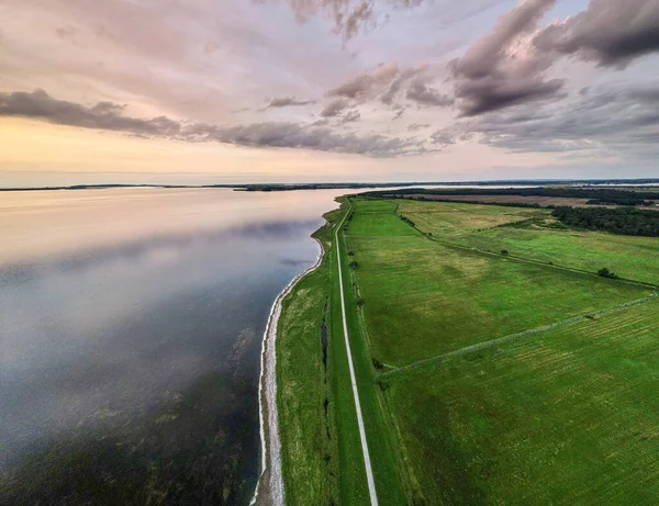 Ruegen Island Uitzicht Tijdens Zonsondergang — Stockfoto