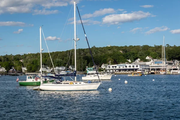 Boothbay Harbor Estados Unidos Jul 2021 Navios Que Navegam Porto — Fotografia de Stock