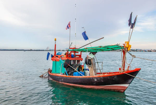 Рыбацкие Лодки Пирсе Районе Наклуа Чонбури Таиланд Юго Восточной Азии — стоковое фото