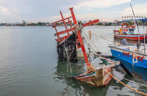 Fishing Boats Pier Innaklua District Chonburi Thailand Southeast Asia — Stock Photo, Image