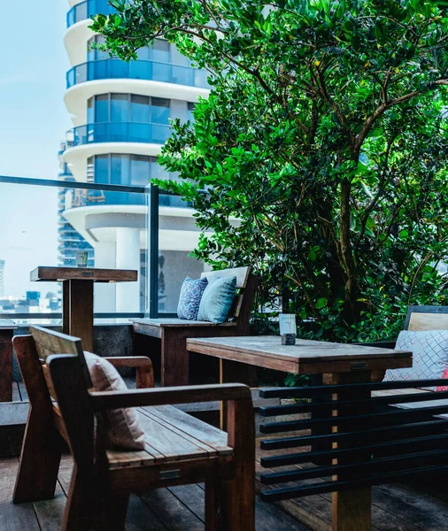 Een Prachtig Shot Van Een Leeg Café Natuur — Stockfoto