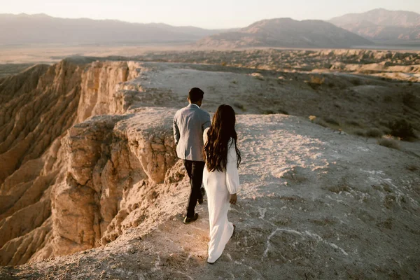 A couple at the Anza-Borrego Desert State Park (Fonts Point) in southern California, United States