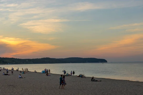 Sopot ポーランド 2021年6月20日 ポーランド ソフトのビーチの夕日 — ストック写真