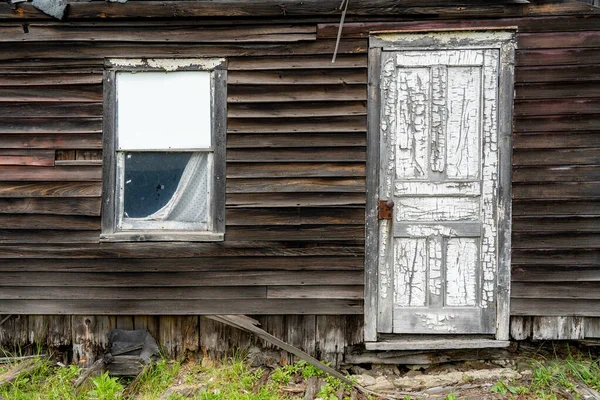 Eine Nahaufnahme Einer Alten Holzhaustür — Stockfoto