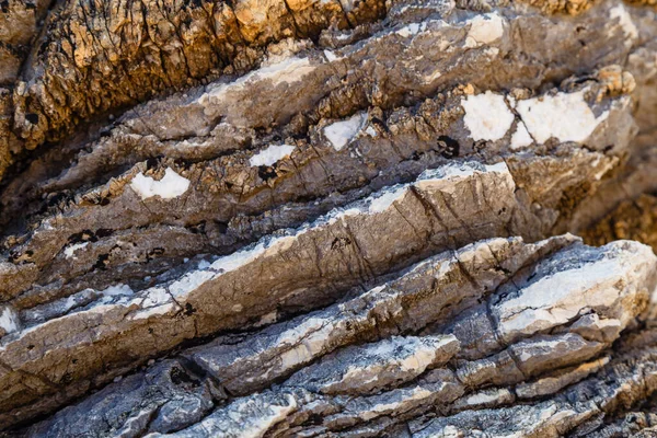 Een Close Van Een Verweerd Grunge Rotsoppervlak Buiten — Stockfoto