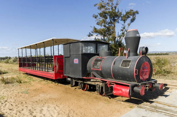Tavira Portugal 2019年1月21日 葡萄牙阿尔加维的普拉亚多巴里尔迷你火车铁路 — 图库照片