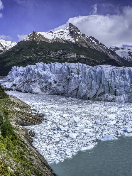 Egy Függőleges Felvétel Perito Moreno Gleccserről Argentínában — Stock Fotó