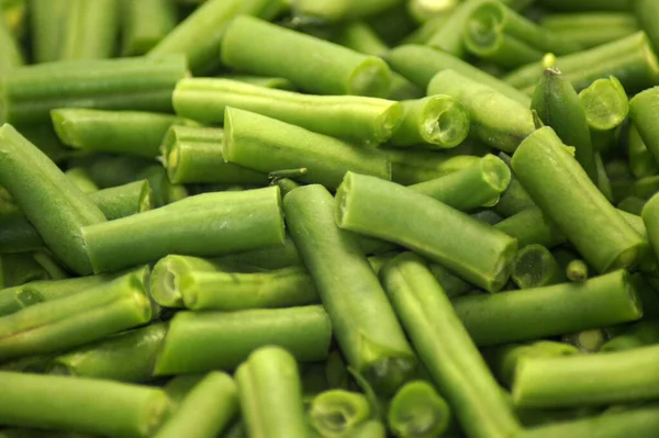 Top View Chopped Green Wild Beans — Stock Photo, Image