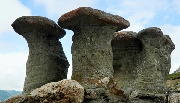 View Megaliths Top Mountain Range Babele Natural Monument Bucegi Romania — Stock Photo, Image