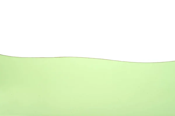 Beyaz Arkaplanda Izole Edilmiş Temiz Dalgalı Yeşil — Stok fotoğraf