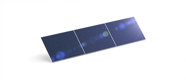 白い背景に孤立した太陽電池パネル — ストック写真