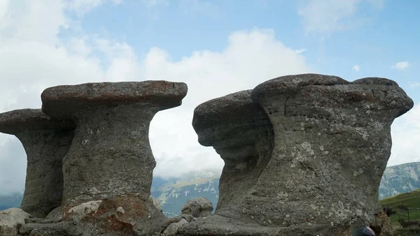 View Megaliths Top Mountain Range Babele Natural Monument Bucegi Romania — Stock Photo, Image