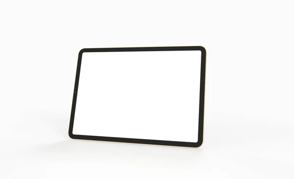Beyaz Ekranda Telif Alanı Olan Bir Tablet Beyaz Arkaplanda Izole — Stok fotoğraf