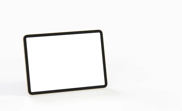 Tabletka Copyspace Białym Ekranie Odizolowana Białym Tle — Zdjęcie stockowe